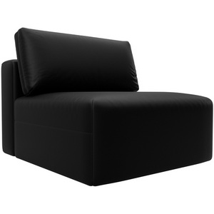 Изображение товара Модуль диван Лига-060 НПБ (ЛДСП,Брус,Фанера/Пластик/Экокожа/Черный) Лига Диванов 130074