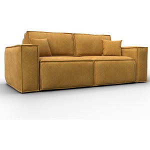 Изображение товара Диван прямой Лига-081 НПБ (ДСП/Пластик/Велюр/Желтый) Лига Диванов 130112