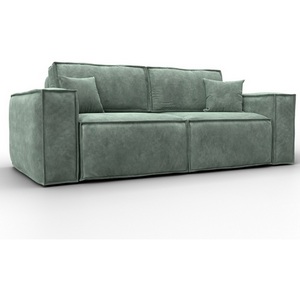Изображение товара Диван прямой Лига-081 НПБ (ДСП/Пластик/Велюр/Зеленый) Лига Диванов 130114