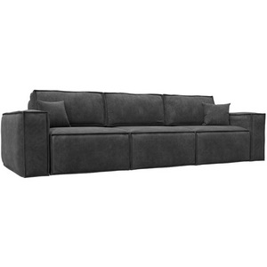 Изображение товара Диван прямой Лига-081 НПБ Лонг (ДСП/Пластик/Велюр/Темно-серый) Лига Диванов 130138