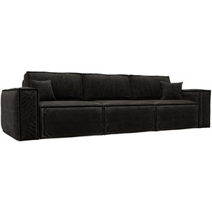 Изображение товара Диван прямой Лига-081 НПБ Лонг (ДСП/Пластик/Велюр/Коричневый) Лига Диванов 130141