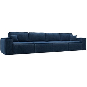 Изображение товара Диван прямой Лига-081 НПБ МегаЛонг (ДСП/Пластик/Велюр/Синий) Лига Диванов 130297