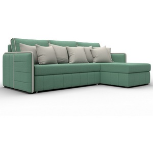 Изображение товара Диван угловой Лига-078 угол универсальный (ДСП/Пластик/Рогожка/Зеленый,Бежевый) Лига Диванов 130979