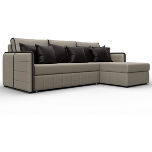 Изображение товара Диван угловой Лига-078 угол универсальный (ДСП/Пластик/Экокожа/Бежевый,Коричневый) Лига Диванов 130982