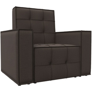 Изображение товара Кресло Лига-067 (ДВП,Дерево/Пластик/Рогожка/Коричневый) Лига Диванов 132286