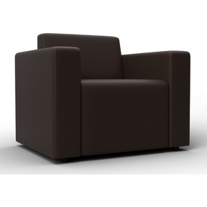 Изображение товара Кресло Лига-093 (ДСП,Брус,Фанера/Пластик/Экокожа/Коричневый) Лига Диванов 132466