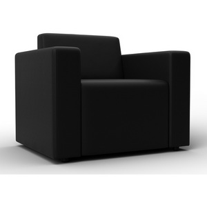 Изображение товара Кресло Лига-093 (ДСП,Брус,Фанера/Пластик/Экокожа/Черный) Лига Диванов 132467