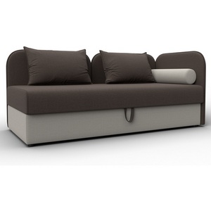 Изображение товара Тахта Лига-094 НПБ (ДСП,ЛДСП,Фанера/Пластик/Рогожка/Коричневый,Бежевый) Лига Диванов 132529