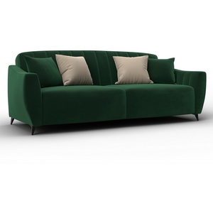 Изображение товара Диван-книжка Лига-095 НПБ (ДВП,ДСП,ЛДСП,Брус,Фанера,ЛДВП/Металл/Велюр/Зеленый) Лига Диванов 132533