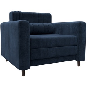 Изображение товара Кресло Лига-070 (ЛДСП,Брус,Фанера/Дерево/Велюр/Синий) Лига Диванов 132553