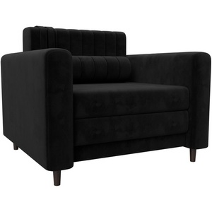 Изображение товара Кресло Лига-070 (ЛДСП,Брус,Фанера/Дерево/Велюр/Черный) Лига Диванов 132561