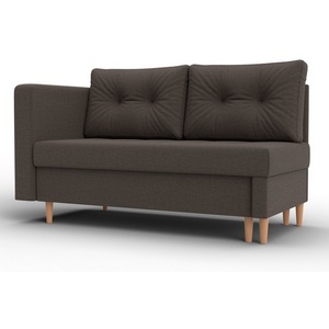 Изображение товара Кушетка Лига-098 (ДВП,ДСП,ЛДСП,Брус,Фанера/Дерево/Рогожка/Коричневый) Лига Диванов 132576