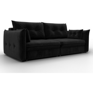 Изображение товара Диван прямой Лига-100 НПБ (ДСП,Фанера/Пластик/Велюр/Черный) Лига Диванов 133652