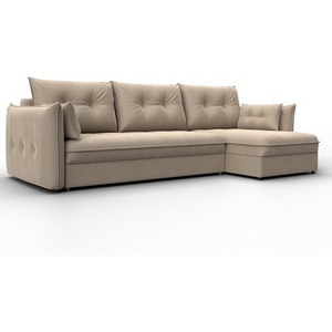 Изображение товара Диван угловой Лига-100 НПБ угол универсальный (ДСП,Фанера/Пластик/Велюр/Бежевый) Лига Диванов 133678