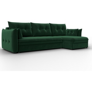 Изображение товара Диван угловой Лига-100 НПБ угол универсальный (ДСП,Фанера/Пластик/Велюр/Зеленый) Лига Диванов 133680