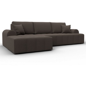 Изображение товара Диван угловой Лига-080 угол левый (ДСП/Пластик/Рогожка/Коричневый) Лига Диванов 134741L