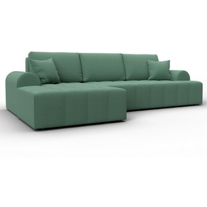 Изображение товара Диван угловой Лига-080 угол левый (ДСП/Пластик/Рогожка/Зеленый) Лига Диванов 134744L