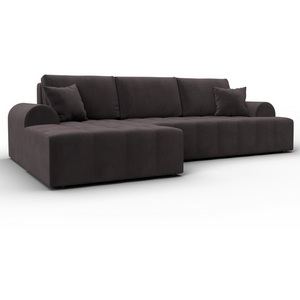 Изображение товара Диван угловой Лига-080 угол левый (ДСП/Пластик/Велюр/Коричневый) Лига Диванов 134749L