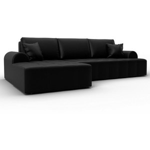 Изображение товара Диван угловой Лига-080 угол левый (ДСП/Пластик/Экокожа/Черный) Лига Диванов 134753L