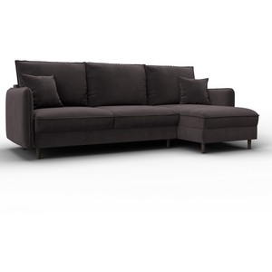 Изображение товара Диван угловой Лига-064 НПБ угол универсальный (ДСП/Дерево/Велюр/Коричневый) Лига Диванов 134773