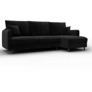 Изображение товара Диван угловой Лига-064 НПБ угол универсальный (ДСП/Дерево/Велюр/Черный) Лига Диванов 134774