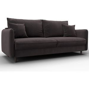 Изображение товара Диван прямой Лига-064 НПБ (ДСП/Дерево/Велюр/Коричневый) Лига Диванов 134779