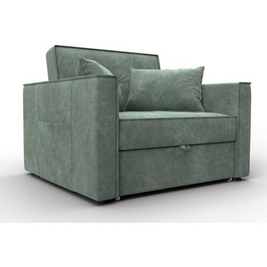 Изображение товара Кресло-кровать Лига-104 (80) (ЛДСП,Брус,Фанера,Велюр/Зеленый) Лига Диванов 134849