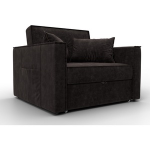 Изображение товара Кресло-кровать Лига-104 (80) (ЛДСП,Брус,Фанера,Велюр/Коричневый) Лига Диванов 134851