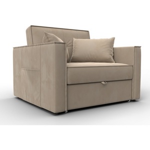 Изображение товара Кресло-кровать Лига-104 (80) (ЛДСП,Брус,Фанера,Велюр/Бежевый) Лига Диванов 134852