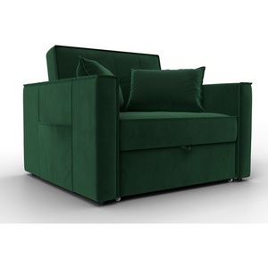 Изображение товара Кресло-кровать Лига-104 (80) (ЛДСП,Брус,Фанера,Велюр/Зеленый) Лига Диванов 134854