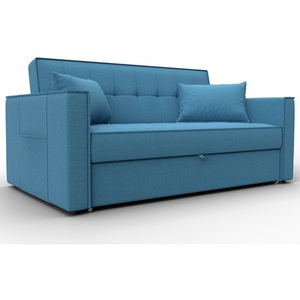 Изображение товара Диван прямой Лига-104 (140) (ЛДСП,Брус,Фанера,Рогожка/Голубой) Лига Диванов 134861