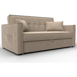 Изображение товара Диван прямой Лига-104 (140) (ЛДСП,Брус,Фанера,Велюр/Бежевый) Лига Диванов 134868