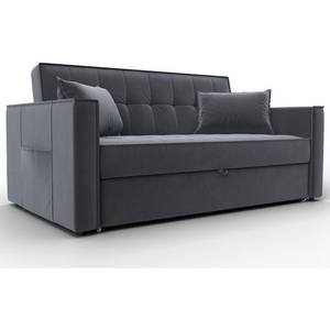 Изображение товара Диван прямой Лига-104 (140) (ЛДСП,Брус,Фанера,Велюр/Серый) Лига Диванов 134871