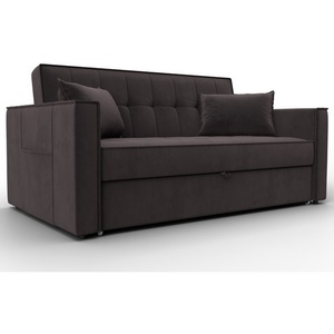 Изображение товара Диван прямой Лига-104 (140) (ЛДСП,Брус,Фанера,Велюр/Коричневый) Лига Диванов 134872