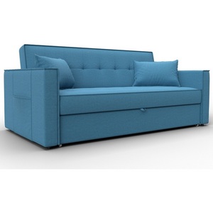 Изображение товара Диван прямой Лига-104 (160) (ЛДСП,Брус,Фанера,Рогожка/Голубой) Лига Диванов 134877