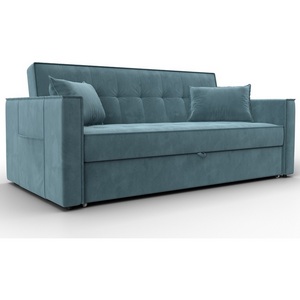 Изображение товара Диван прямой Лига-104 (160) (ЛДСП,Брус,Фанера,Велюр/Бирюзовый) Лига Диванов 134885