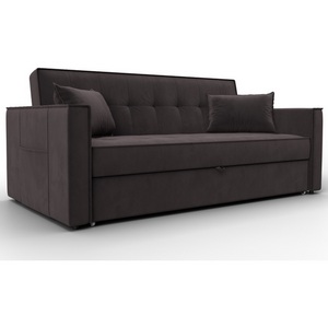 Изображение товара Диван прямой Лига-104 (160) (ЛДСП,Брус,Фанера,Велюр/Коричневый) Лига Диванов 134888