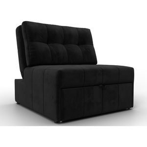 Изображение товара Кресло-кровать Лига-107 (80) (ЛДСП,Брус,Фанера,Велюр/Черный) Лига Диванов 134900