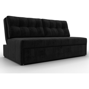 Изображение товара Диван прямой Лига-107 (160) (ЛДСП,Брус,Фанера,Велюр/Черный) Лига Диванов 134922