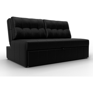 Изображение товара Диван прямой Лига-107 (140) (ЛДСП,Брус,Фанера,Экокожа/Черный) Лига Диванов 134925