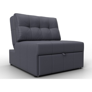 Изображение товара Кресло-кровать Лига-107 (80) (ЛДСП,Брус,Фанера,Экокожа/Серый) Лига Диванов 134944
