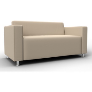 Изображение товара Диван прямой Лига-093 ВН (ДСП,Брус,Фанера,Экокожа/Бежевый) Лига Диванов 134958