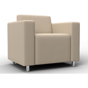 Изображение товара Кресло Лига-093 ВН (ДСП,Брус,Фанера,Экокожа/Бежевый) Лига Диванов 134972
