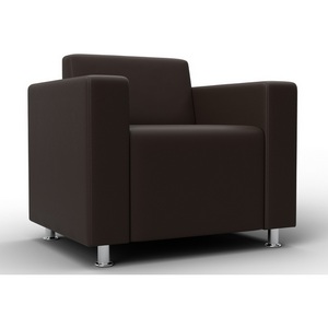 Изображение товара Кресло Лига-093 ВН (ДСП,Брус,Фанера,Экокожа/Коричневый) Лига Диванов 134974