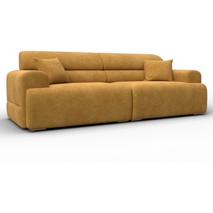 Изображение товара Диван прямой Лига-109 НПБ (ДСП,Фанера,Велюр/Желтый) Лига Диванов 136481