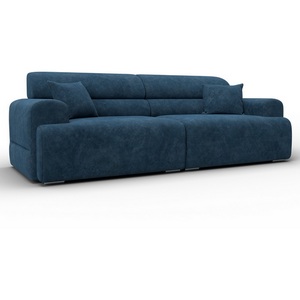 Изображение товара Диван прямой Лига-109 НПБ (ДСП,Фанера,Велюр/Синий) Лига Диванов 136484