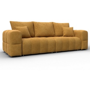 Изображение товара Диван прямой Лига-110 НПБ (ДВП,ДСП,ЛДСП,Брус,Фанера,Велюр/Желтый) Лига Диванов 136504