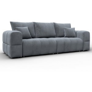 Изображение товара Диван прямой Лига-110 НПБ (ДВП,ДСП,ЛДСП,Брус,Фанера,Велюр/Серый) Лига Диванов 136512