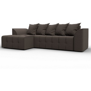 Изображение товара Диван угловой Лига-113 угол левый (ДСП,Рогожка/Коричневый) Лига Диванов 136703L