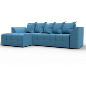 Изображение товара Диван угловой Лига-113 угол левый (ДСП,Рогожка/Голубой) Лига Диванов 136705L